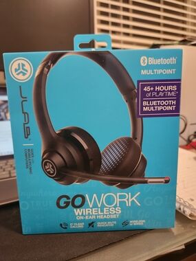 JLAB GO WORK WIRELESS ON-EAR HEADSET. (Wireless or Wired) Brand New.